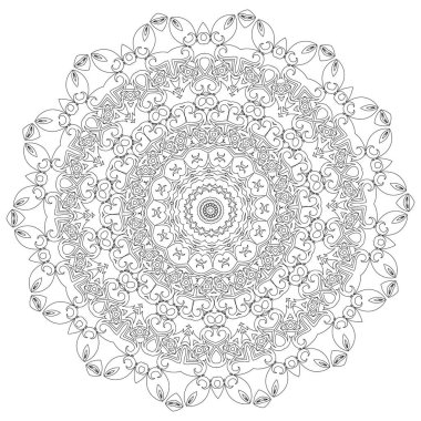 Mandala. Etnik dekoratif öğeler. Vintage dekoratif öğeler. Oryantal desen illüstrasyon. Islam, Arapça, Hint, Türk, pakistan Çin Osmanlı motifleri