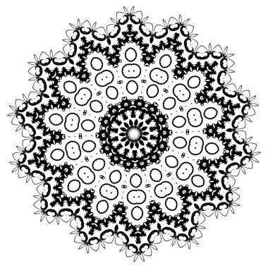 Mandala. Etnik dekoratif öğeler. Vintage dekoratif öğeler. Oryantal desen illüstrasyon. Islam, Arapça, Hint, Türk, pakistan Çin Osmanlı motifleri
