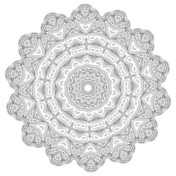 Mandala. Etnis elemen dekoratif. Elemen dekoratif klasik. Ilustrasi pola Oriental. Islam, Arab, India, Turki, pakistan motif ottoman Cina - Stok Vektor