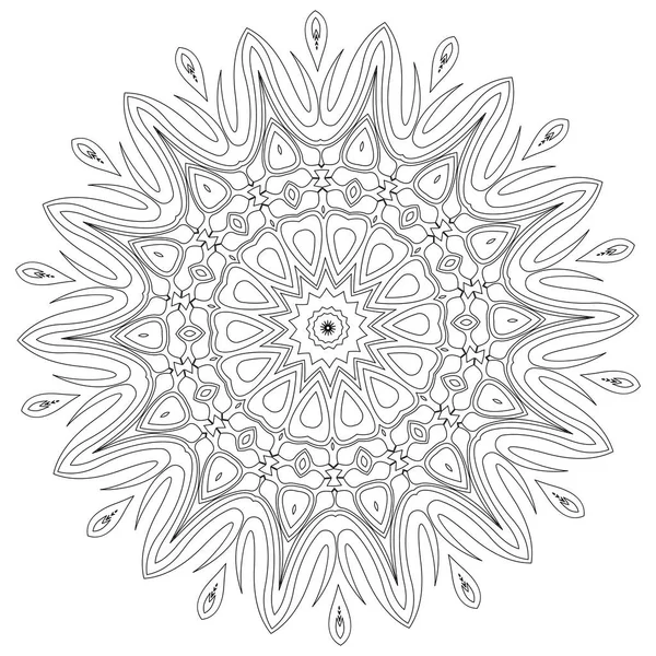 Mandala. Etnis elemen dekoratif. Elemen dekoratif klasik. Ilustrasi pola Oriental. Islam, Arab, India, Turki, pakistan motif ottoman Cina - Stok Vektor