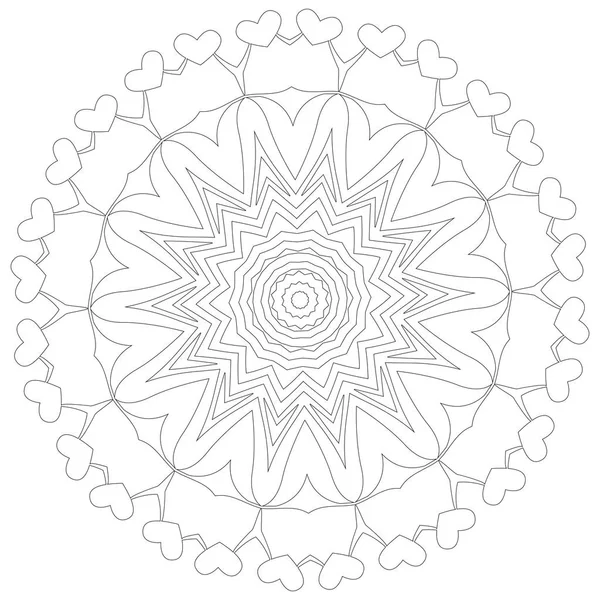 Mandala. Etnis elemen dekoratif. Elemen dekoratif klasik. Ilustrasi pola Oriental. Islam, Arab, India, Turki, pakistan motif ottoman Cina - Stok Vektor