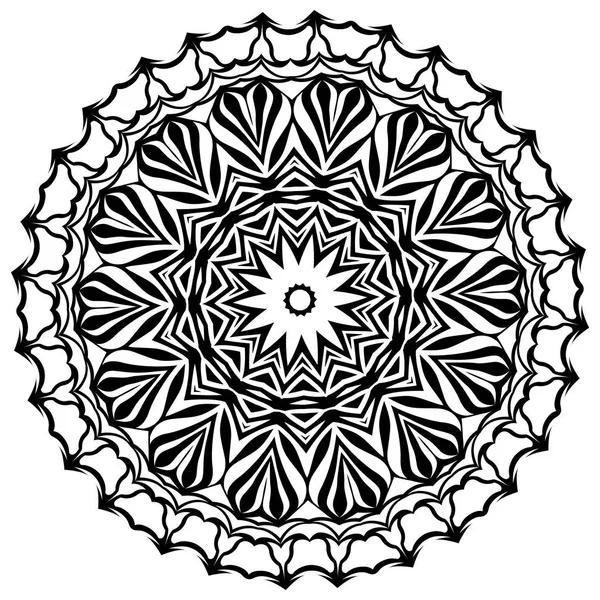 Mandala. Etnis elemen dekoratif. Elemen dekoratif klasik. Ilustrasi pola Oriental. Islam, Arab, India, Turki, pakistan motif ottoman Cina - Stok Vektor