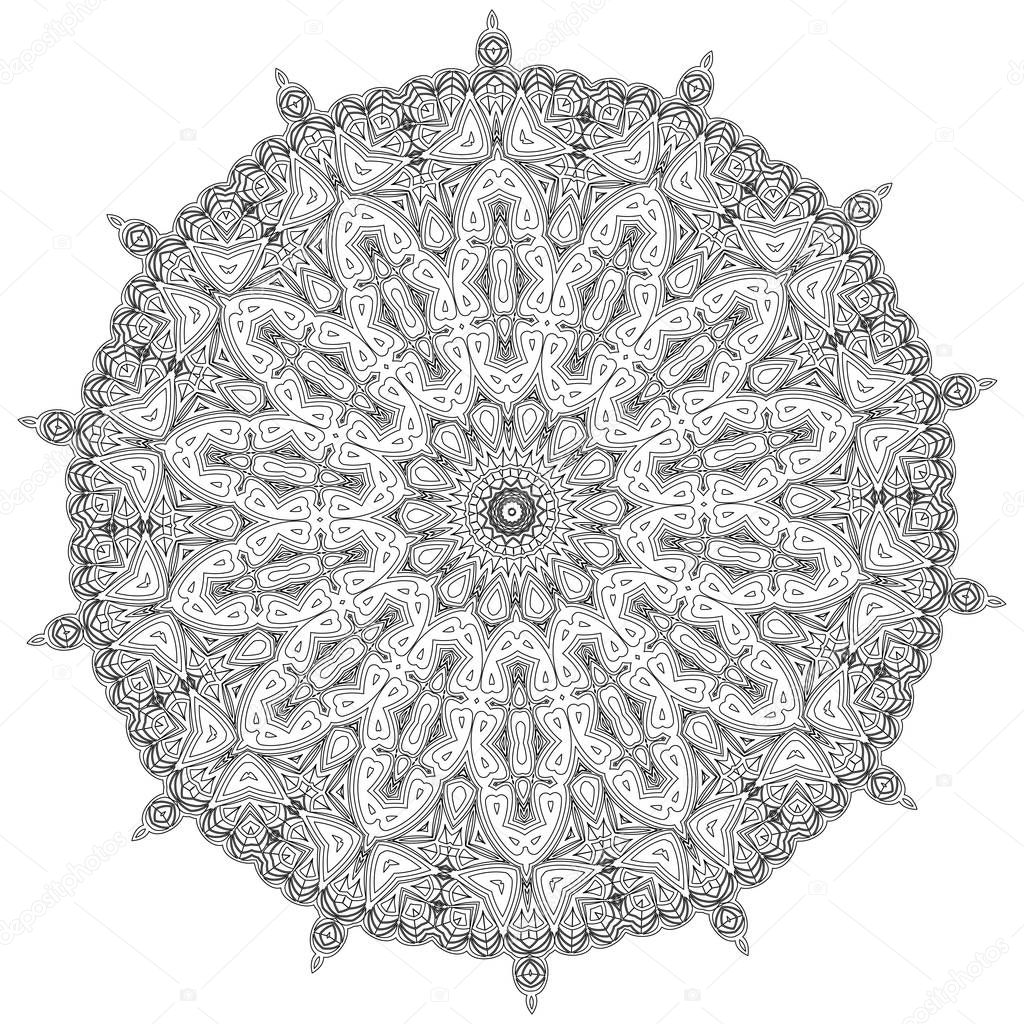 Mandala. Ethnic decorative elements. Vintage decorative elements. Oriental pattern illustration. Islam, Arabic, Indian, turkish, pakistan chinese ottoman motifs
