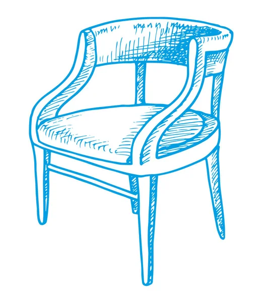 Boceto de una silla de estilo vintage. Ilustración vectorial en un estilo de boceto . — Vector de stock