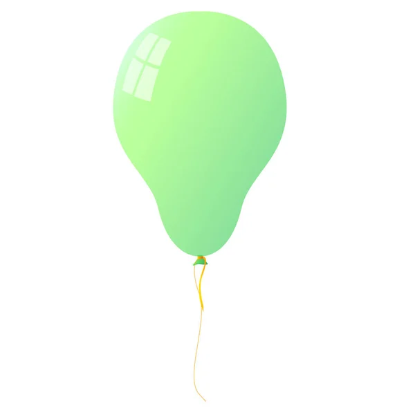 Green balloon isolated on background. Vector illustration. — Stock Vector