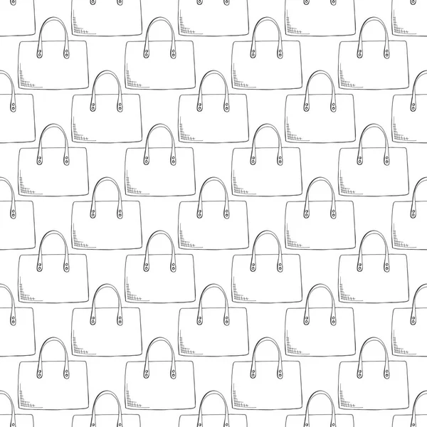 Seamless pattern with shopping bags in a sketch style. Vector illustration. — Stock Vector