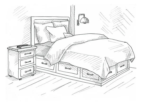 Cama dibujo fotos de stock, imágenes de Cama dibujo sin royalties |  Depositphotos