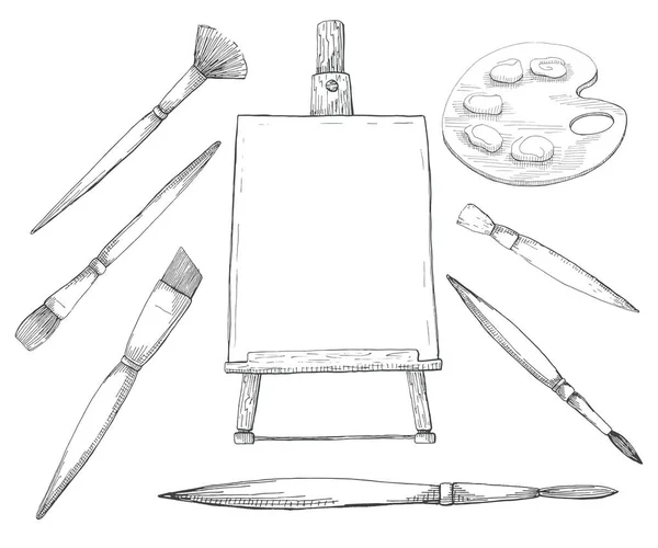 Opere d'arte disegnate a mano. Illustrazione vettoriale di uno stile di schizzo — Vettoriale Stock