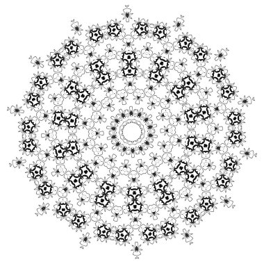 Mandala. Etnik dekoratif öğeler. Vintage dekoratif öğeler. Oryantal desen illüstrasyon. Islam, Arapça, Hint, Türk, pakistan Çin Osmanlı motifleri