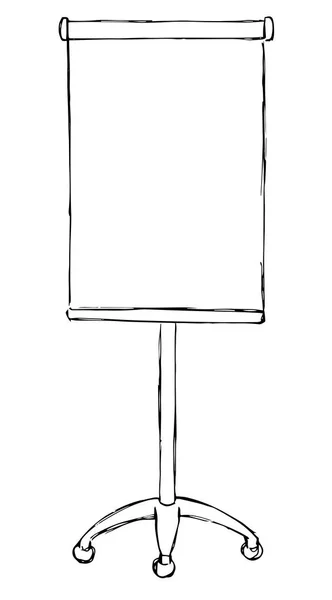 Flip Chart Isolado Fundo Branco Esboço Vetor —  Vetores de Stock