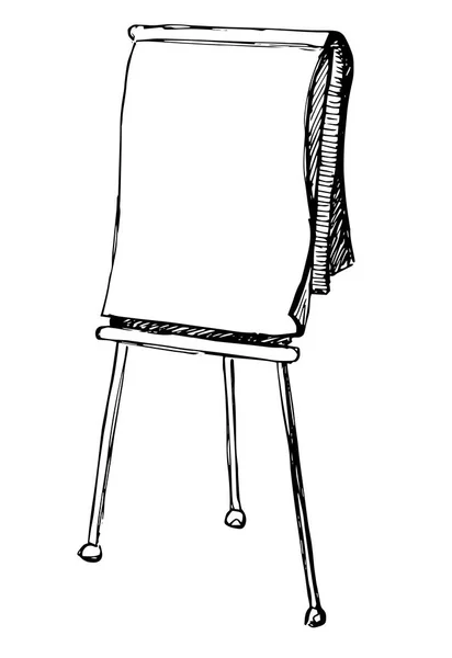 Flip chart beyaz arka plan üzerinde izole. Kroki. Vektör illustra