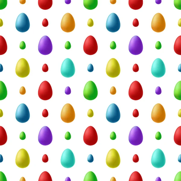 Patrón sin costuras de huevos de Pascua. Ilustración vectorial en estilo de dibujos animados . — Vector de stock