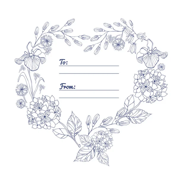 Çiçek yürekleri evrensel kart.