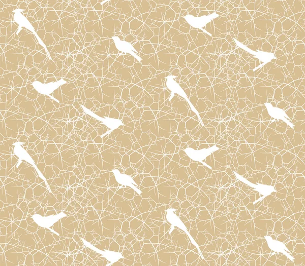 Dalları, diken ve kuşlar ile Seamless Modeli.