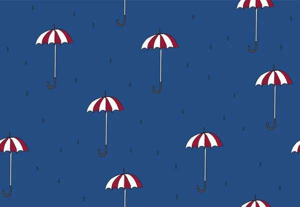 Seamless pattern with umbrellas. — Stock Vector