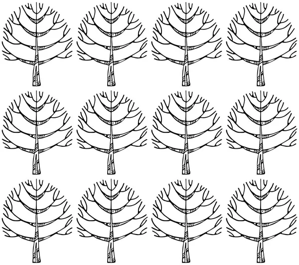 Doodle tarzı botanik doku ile Seamless Modeli.