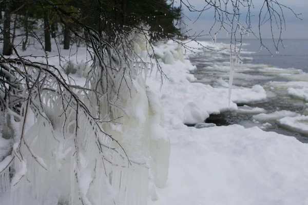 kıyıya yakın Gölde yüzen buz