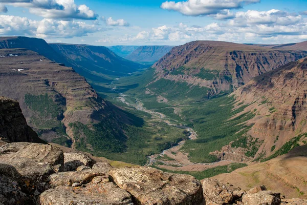 Voyage Sur Plateau Putorana Dans Territoire Krasnoïarsk Sibérie Russie Été — Photo