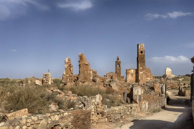 İspanya İç Savaşı, bombalama tahrip kalıntıları Belchite Köyü