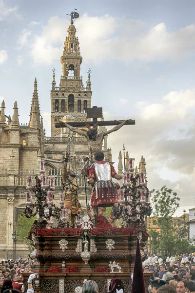 Kutsal hafta Seville, Cerro del Aguila Kardeşliği — Stok fotoğraf