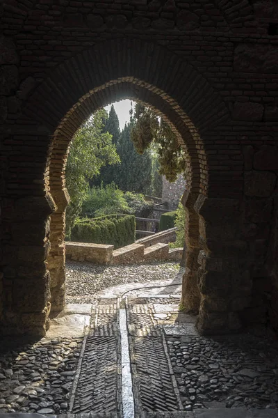 stock image Monuments in Andalusia, the Alcazaba of Malaga