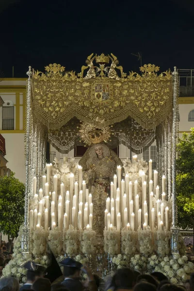 Unsere Rosenkranzmutter Von Montesion Heilige Woche Sevilla — Stockfoto