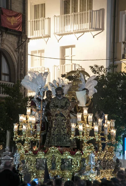 Macarena, kutsal hafta Seville kardeşlik Mesih'in adım — Stok fotoğraf
