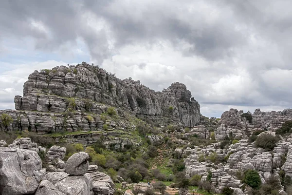 Charakter miejscu torcal Antequera w prowincji Malaga, Andaluzja — Zdjęcie stockowe