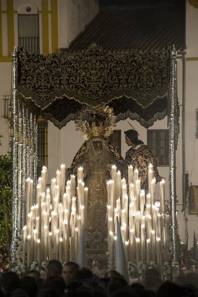 Jungfrau Der Bitterkeit Heilige Woche Sevilla — Stockfoto
