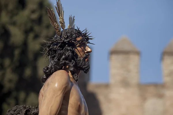 Jesús despojado de sus vestiduras, Semana Santa de Sevilla — Foto de Stock