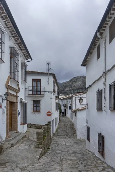 Typische Andalusische Strassen Der Stadt Grazalema Der Provinz Cadiz — Stockfoto