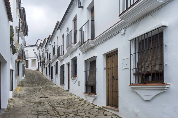 Typisch Andalusische Straten Van Stad Van Grazalema Provincie Cadiz — Stockfoto