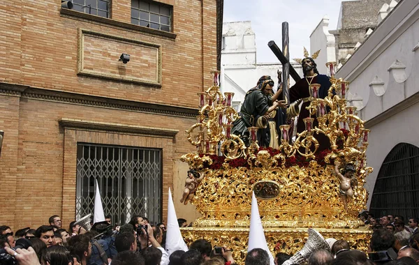 Μεγάλη Εβδομάδα Στη Σεβίλλη Αδελφότητα Της Ειρήνης — Φωτογραφία Αρχείου