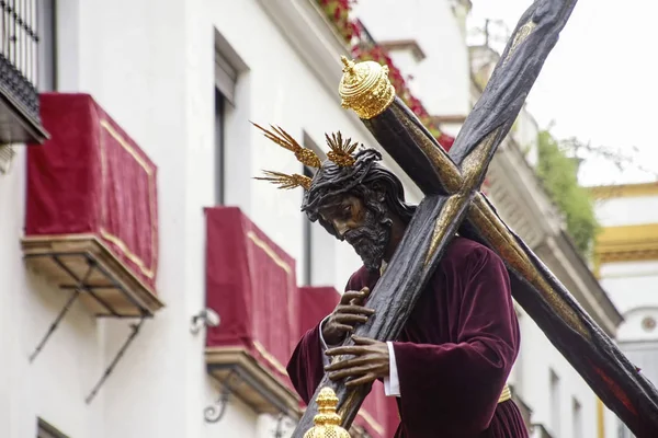 Bratrstvo Krista cikánů, Semana Santa v Seville — Stock fotografie