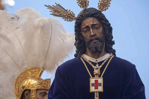 Semana Santa em Sevilha, Irmandade de Jesus Cativo de São Paulo — Fotografia de Stock