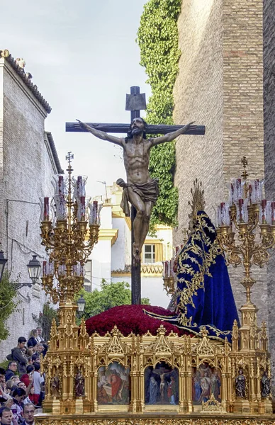 Αδελφότητα της Santa Cruz για τη μεγάλη εβδομάδα στη Σεβίλλη — Φωτογραφία Αρχείου