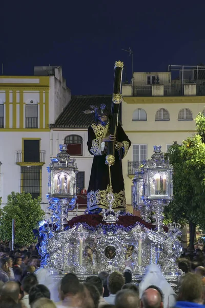 Babamız Lahi Rahmet Yedi Kelime Kardeşliği Kutsal Hafta Seville — Stok fotoğraf