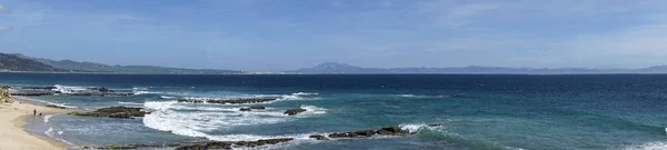 Vista Panorámica Playa Valdevaqueros Parque Natural Del Estrecho Tarifa Andalucía — Foto de Stock