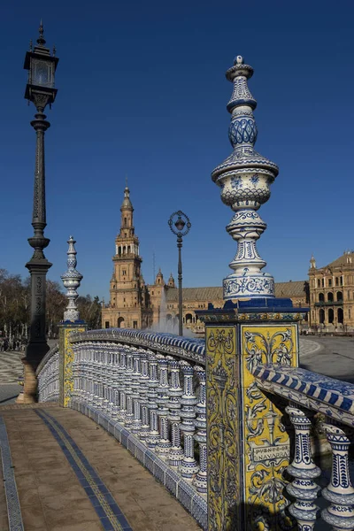 Hermosa plaza de España en Sevilla, España —  Fotos de Stock