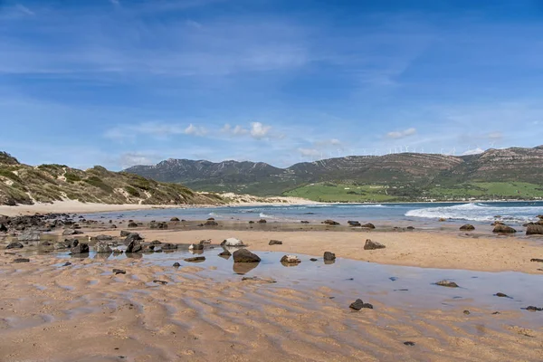 Hermosas playas vírgenes de Andalucía, valdevaqueros en la provincia de Cádiz — Foto de Stock