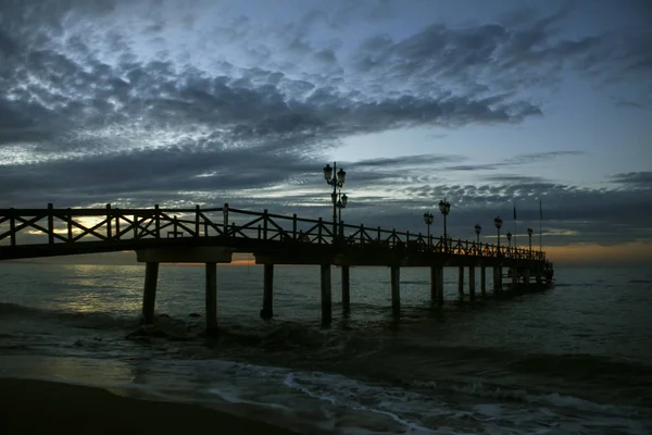 Bella Alba Sulla Costa Marbella Andalusia — Foto Stock