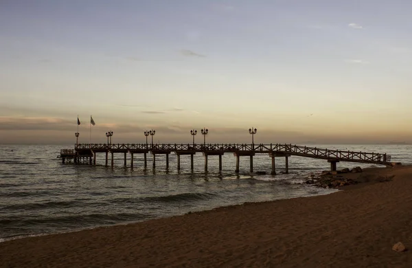 Krásný Východ Slunce Pobřeží Marbelle Andalusie — Stock fotografie