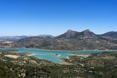 Grazalema Tabiat Parkı, baraj Zahara de la Sierra ve Tagus Algarn, Andalucia sitenin