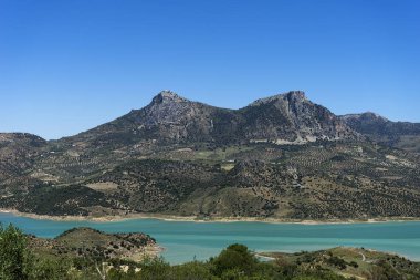 Grazalema Tabiat Parkı, baraj Zahara de la Sierra ve Tagus Algarn, Andalucia sitenin