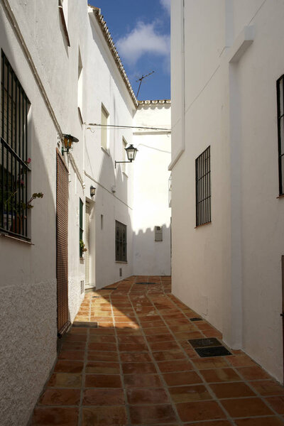 Streets of the village of Istan in the region of the sierra de las nieves, province of Malaga, Andalucia