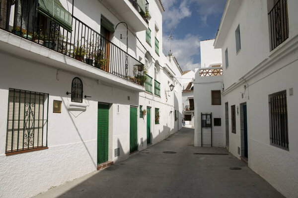 Streets of the village of Istan in the region of the sierra de las nieves, province of Malaga, Andalucia