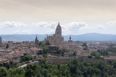 İspanya, Segovia Castilla y Len toplumda Ortaçağ şehirler