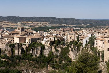 İspanya, otonom bölgelerinden Castilla la Mancha Cuenca Ortaçağ şehirler