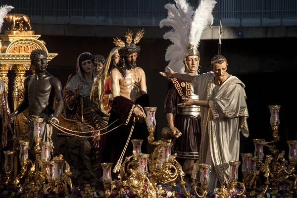 Passo do mistério da Irmandade de São Bento, Semana Santa em Sevilha — Fotografia de Stock