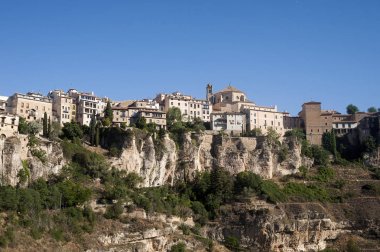İspanya, otonom bölgelerinden Castilla la Mancha Cuenca Ortaçağ şehirler